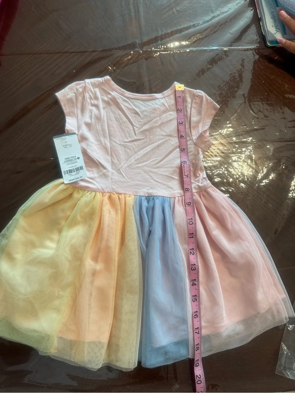 Carter's Pastel Tulle Dress with Floral Bodice